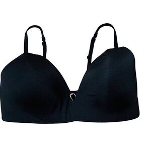 Skims Wireless Form Maternity T-Shirt Demi Nursing Bra 34D Onyx Black NWT